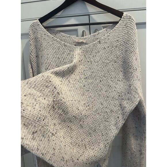 For Thee Womens Size L Waffle Knit V-neck Sweater beige - Picture 2 of 7